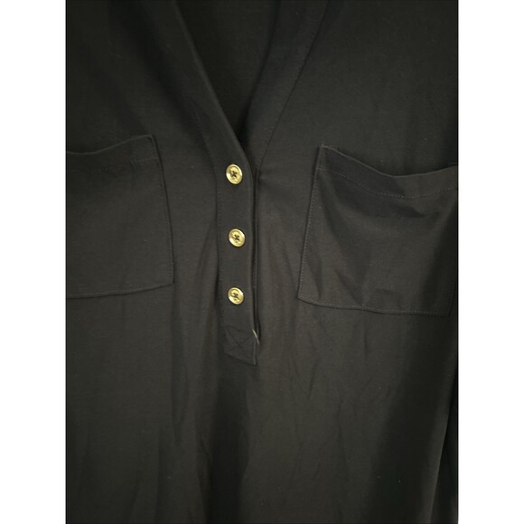 Anne Klein Black Mid-sleeve Top, Size Medium - Picture 3 of 7